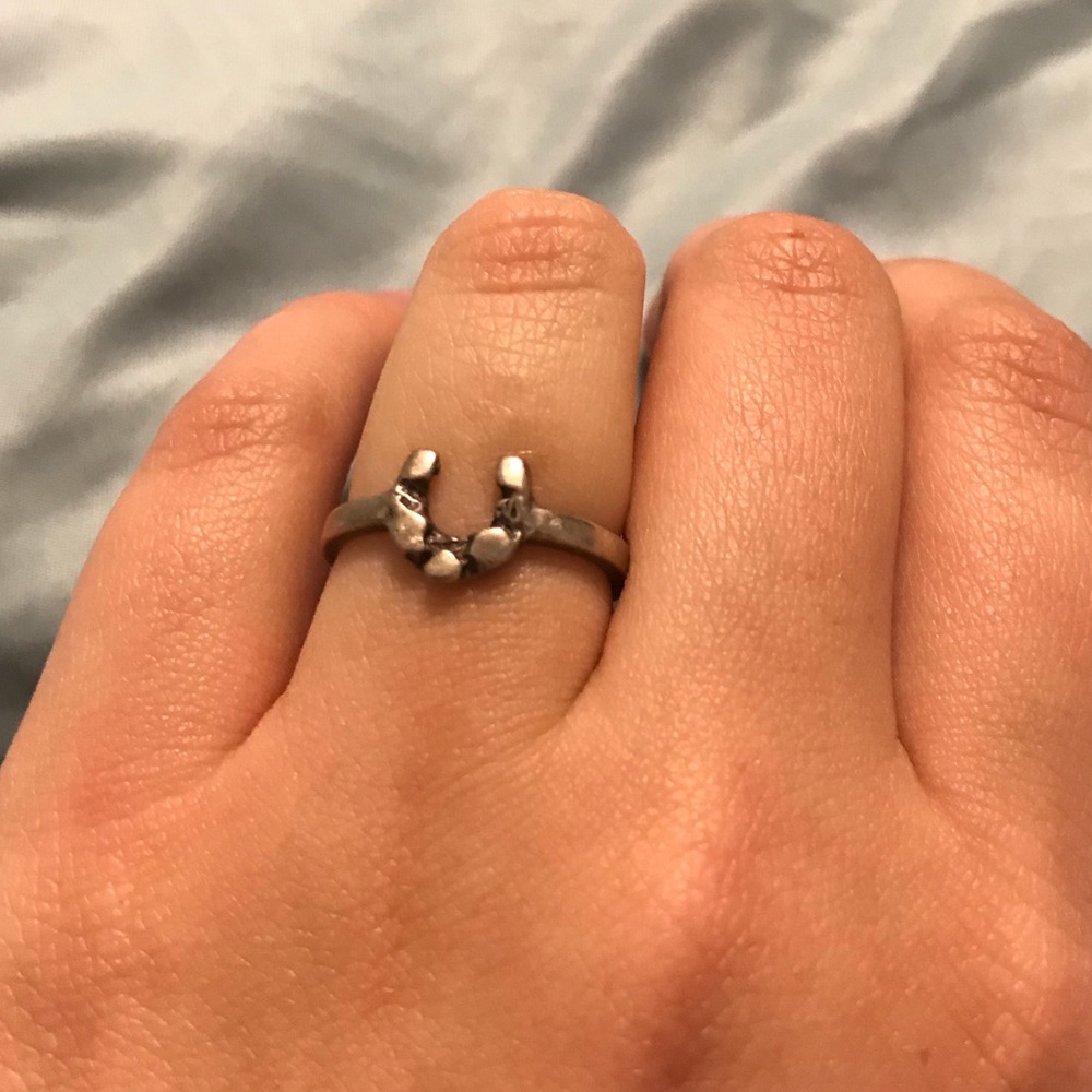 Sterling silver horseshoe ring